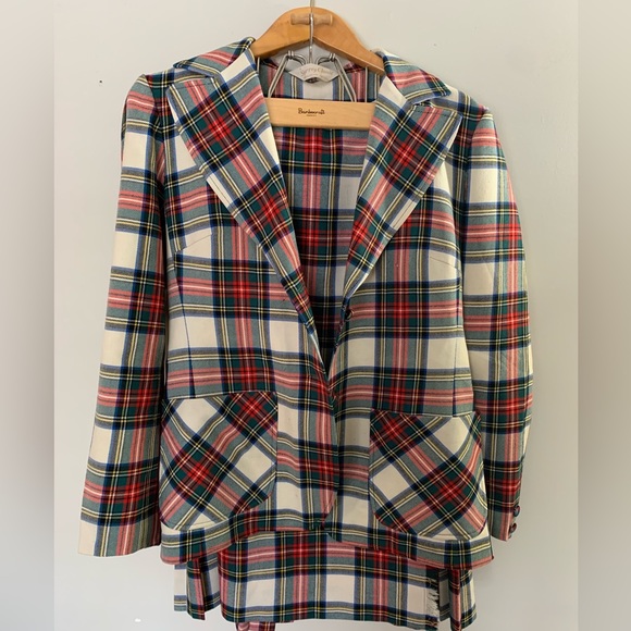 Jackets & Blazers - Pure Wool Suit Jacket & Skirt, Size Medium, Made in Canada, Tartan Pattern